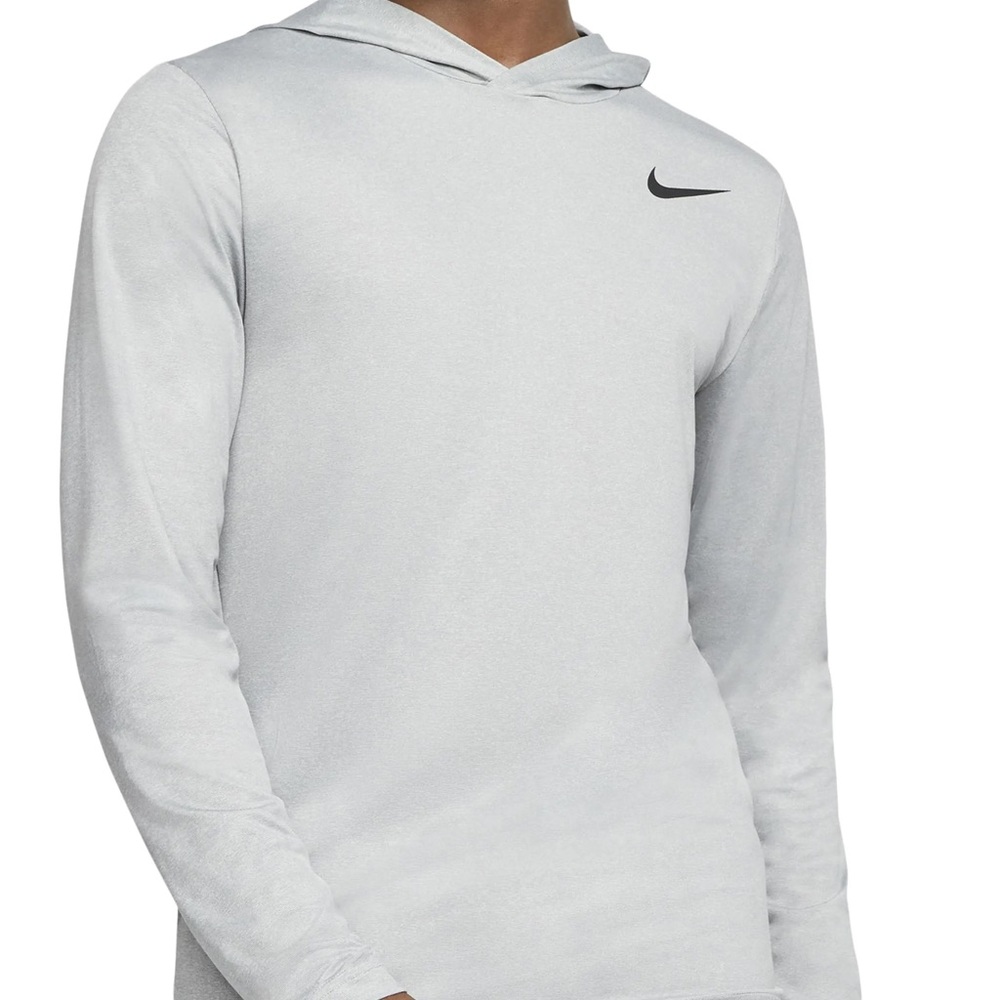 Men’s Nike Dri-Fit Mesh Hooded Long Sleeve M Grey